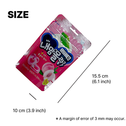 peach candy stick with fruit jelly texture