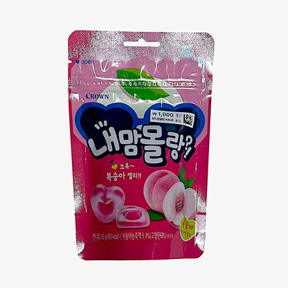 korean peach soft gummy Crown Naemam Mollang Peach Jelly 50g
