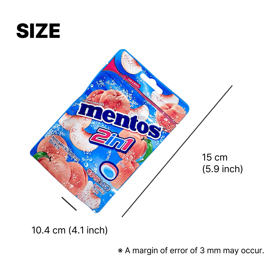 Mentos 2in1 Peach Soda Candy – peach soda candy | korean peach soda candy with chewy fizz