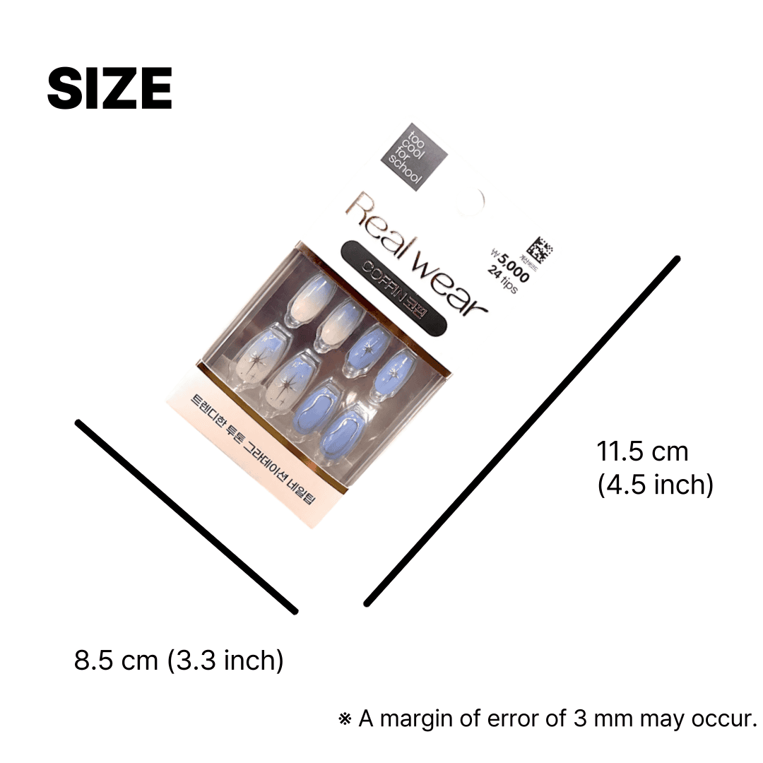 blue glue on artificial nails for easy use
