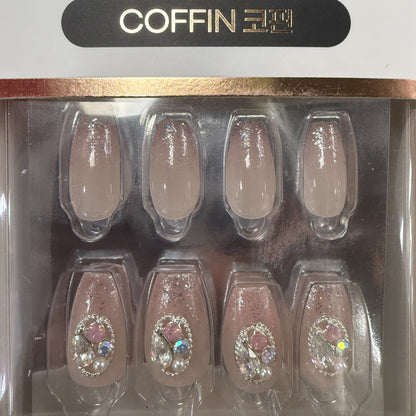 korean nail tip best quality for glitter press on nail color