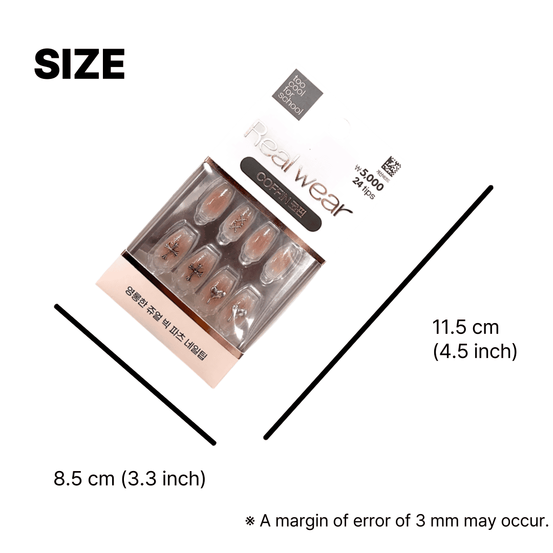 Too Cool For School Romantic Silver Real Wear Nail Tip – Press On Nails Silver | Best Silver Press On Nails for Wedding