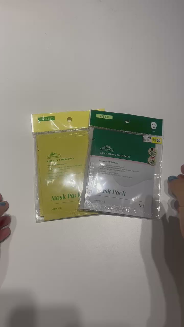 korean cica mask with vitamin calming effects