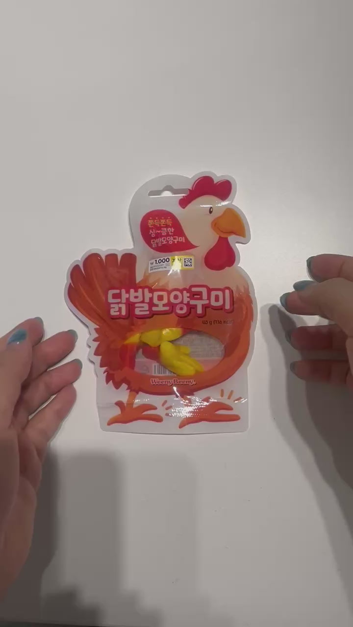 chicken feet candy with raspberry flavor
