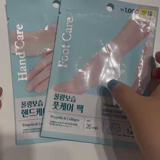 daily foot care routine with softening foot mask