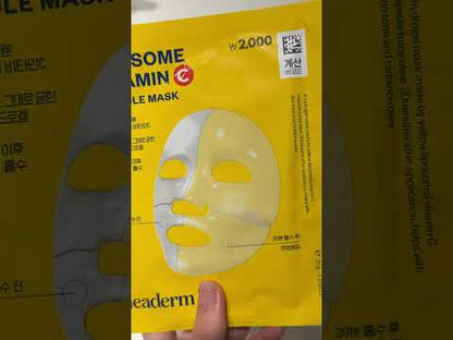 Cleaderm Liposome Vitamin C Dark Spot Radiance Hydrogel Mask - Vitamin C Face Mask | Dark Spot Mask Brightening Hydrogel