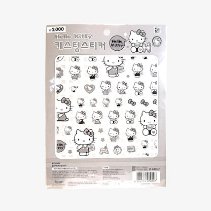 Hello Kitty stickers with Sanrio stationery design