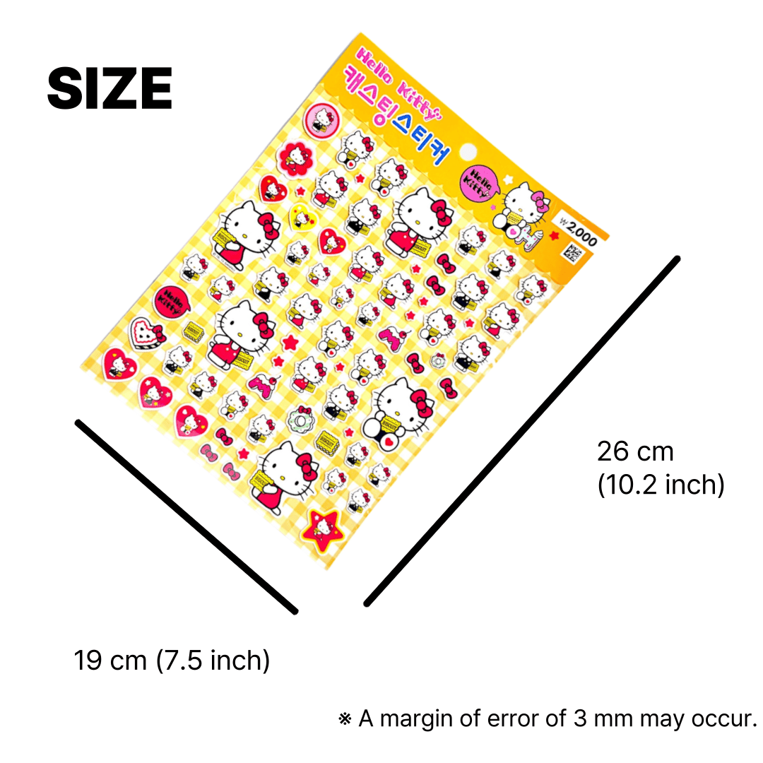 Cute Hello Kitty friends in sticker set