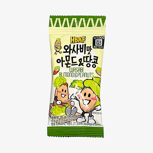 korean almond peanut snacks Baff Wasabi Almond & Peanut 35g

