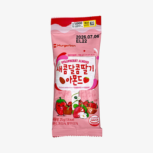 korean strawberry almond 25g – Murgerbon strawberry almond snack
