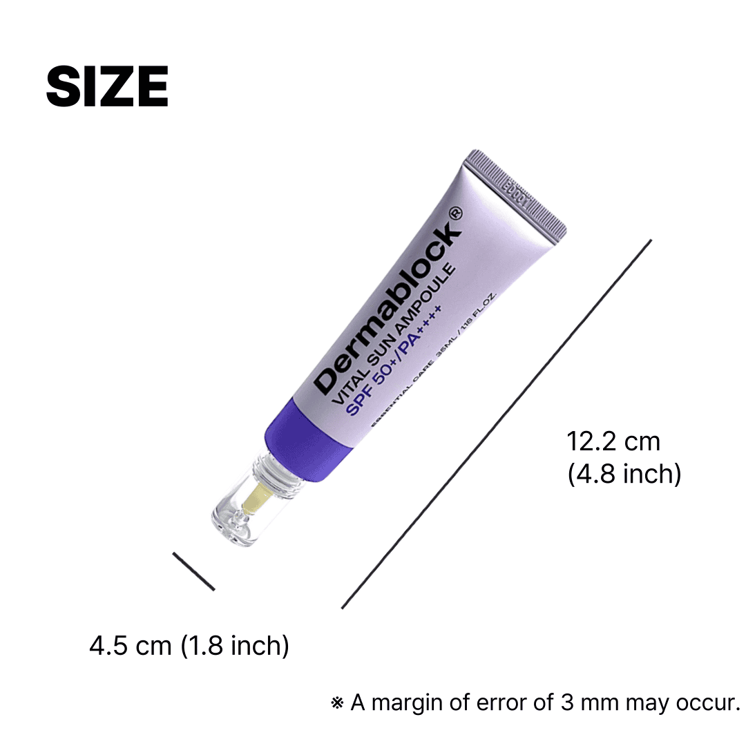 SPF skin treatment ampoule with hydrating finish