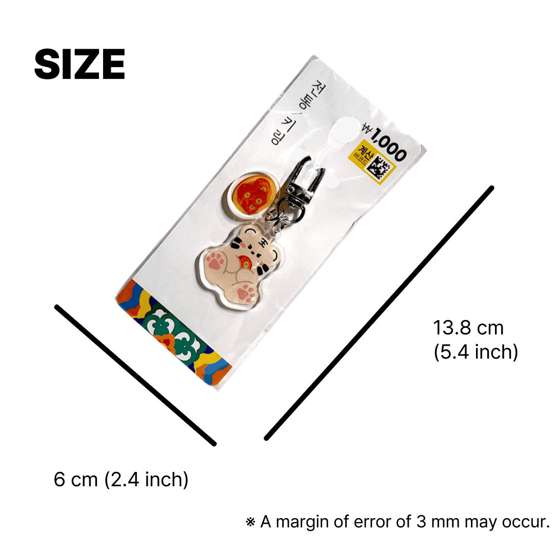 korean keychain best with acrylic tiger charm