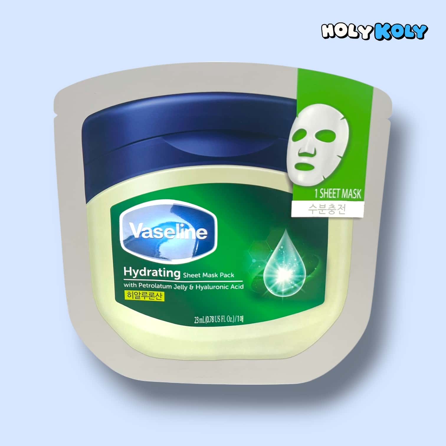 Vaseline Face Mask Korean beauty product – Daiso Korea sheet mask front view