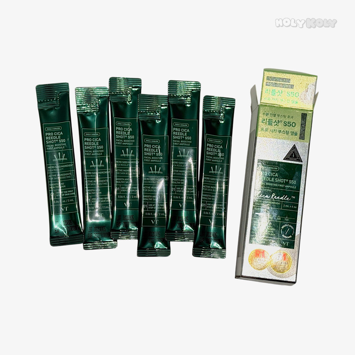 VT Pro Cica Reedle Shot S50 Facial Boosting First Ampoule - Cica Ampoule | Facial Micro Needle Ampoule Calming Care