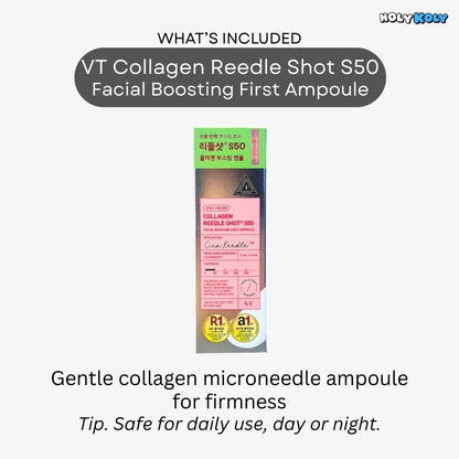 VT Collagen Reedle Shot S50 facial boosting ampoule 2ml for gentle collagen microneedle care