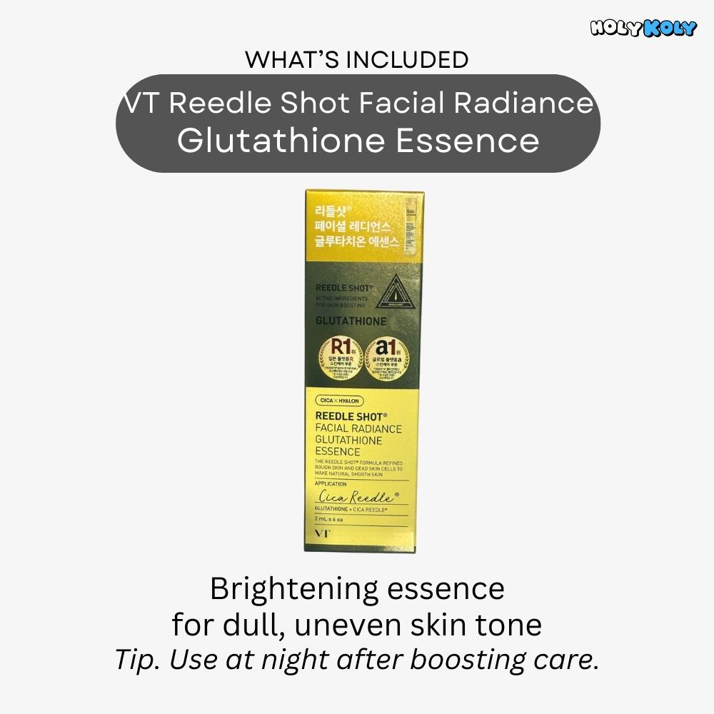 VT Reedle Shot facial radiance glutathione essence 2ml trial size for brightening skincare